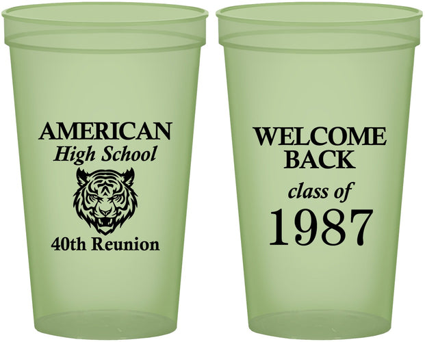 Custom Class Reunion 22 oz Glow In The Dark Cups - Class Of 1987 40 Year | 140013