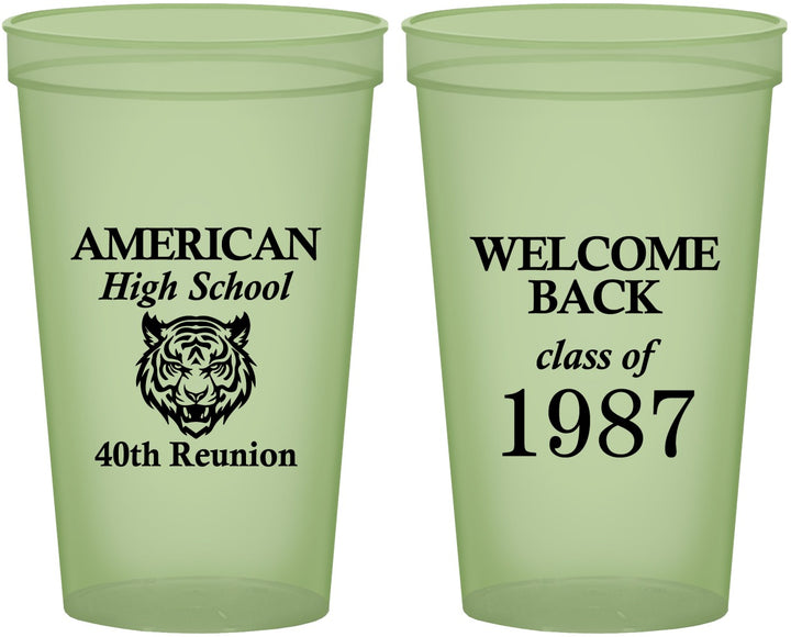 Custom Class Reunion 22 oz Glow In The Dark Cups - Class Of 1987 40 Year | 140013