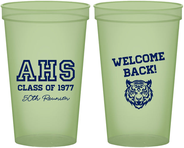 Custom Class Reunion 22 oz Glow In The Dark Cups - Class Of 1977 50 Year | 140014