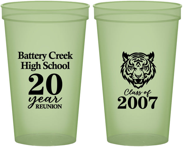 Custom Class Reunion 22 oz Glow In The Dark Cups - Class Of 2007 20 Year | 140016