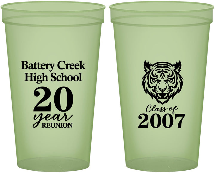 Custom Class Reunion 22 oz Glow In The Dark Cups - Class Of 2007 20 Year | 140016