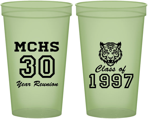 Custom Class Reunion 22 oz Glow In The Dark Cups - Class Of 1997 30 Year | 140017