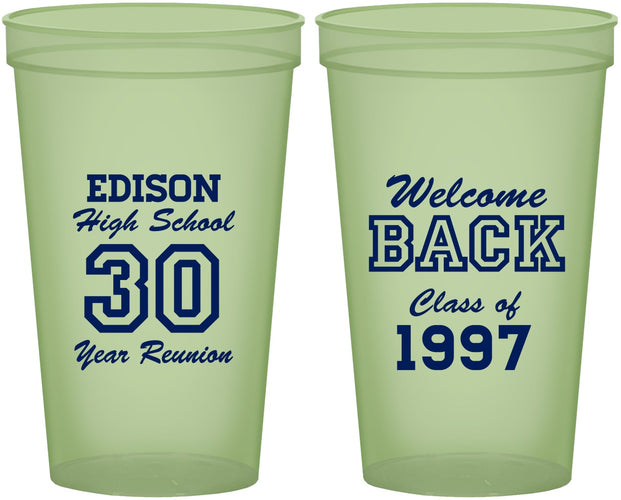 Custom Class Reunion 22 oz Glow In The Dark Cups - Class Of 1997 30 Year | 140022