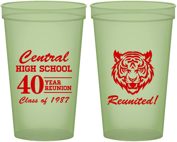 Custom Class Reunion 22 oz Glow In The Dark Cups - Class Of 1987 40 Year | 140023