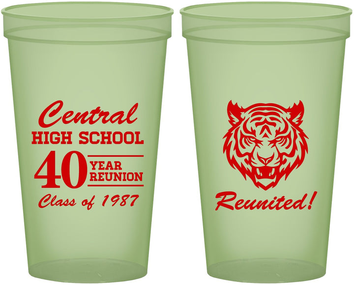 Custom Class Reunion 22 oz Glow In The Dark Cups - Class Of 1987 40 Year | 140023