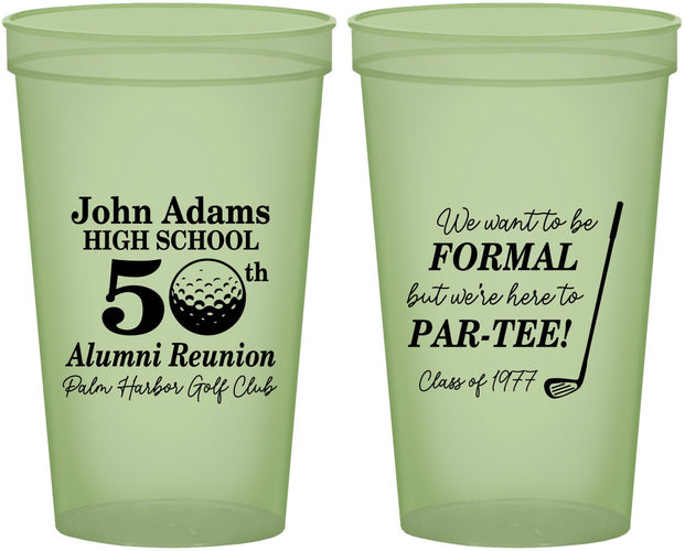 Custom Class Reunion 22 oz Glow In The Dark Cups - Class Of 1977 50 Year | 140024