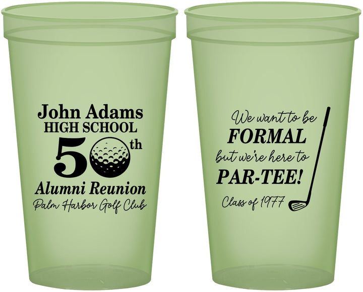 Custom Class Reunion 22 oz Glow In The Dark Cups - Class Of 1977 50 Year | 140024