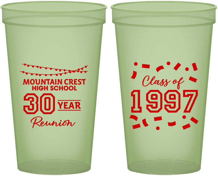 Custom Class Reunion 22 oz Glow In The Dark Cups - Class Of 1997 30 Year | 140027