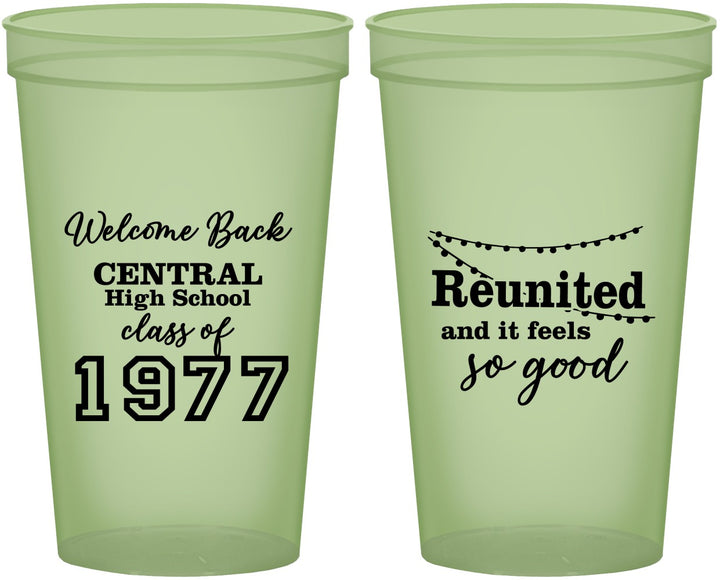 Custom Class Reunion 22 oz Glow In The Dark Cups - Class Of 1977 50 Year | 140029