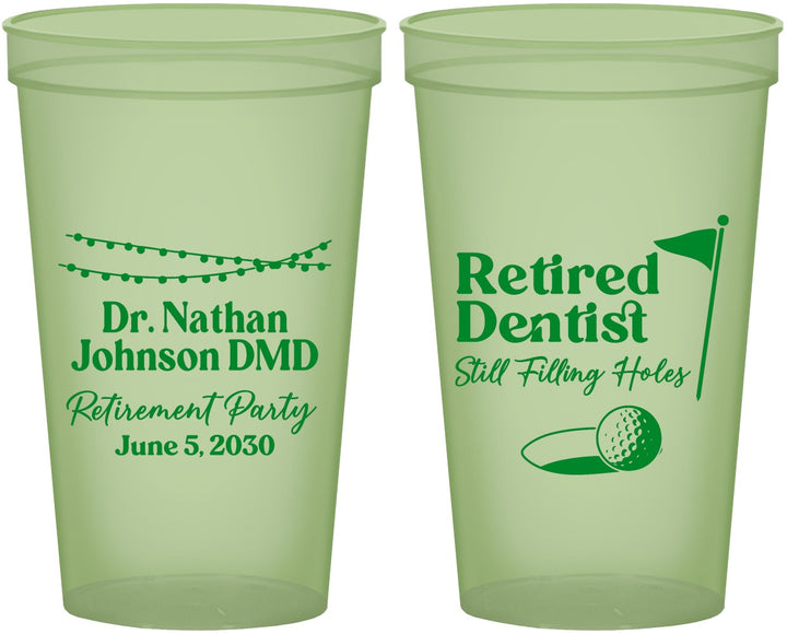 Custom Retirement 22 oz Glow In The Dark Cups - Dentist | 150019