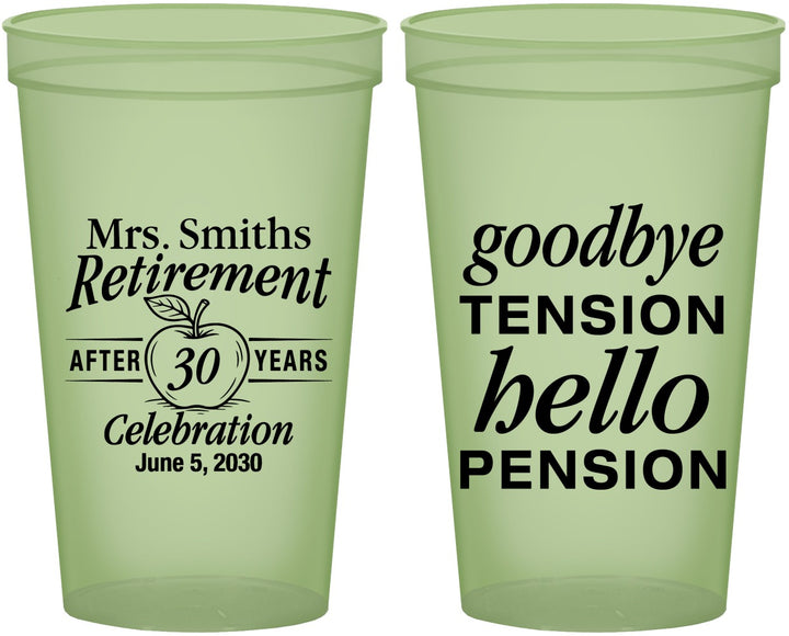 Custom Retirement 22 oz Glow In The Dark Cups - Teacher | 150020