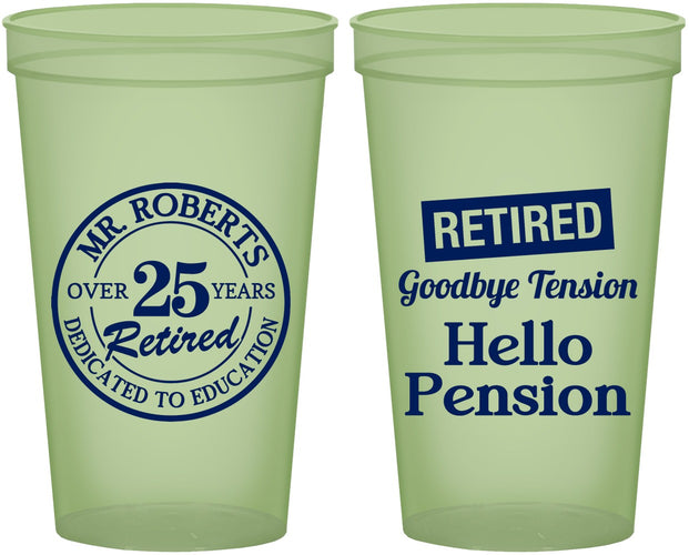 Custom Retirement 22 oz Glow In The Dark Cups - Teacher | 150024