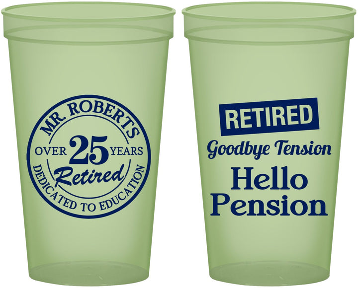 Custom Retirement 22 oz Glow In The Dark Cups - Teacher | 150024