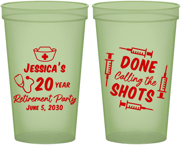 Custom Retirement 22 oz Glow In The Dark Cups - Nurse | 150026