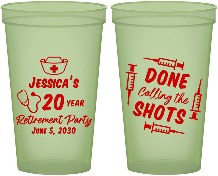 Custom Retirement 22 oz Glow In The Dark Cups - Nurse | 150026