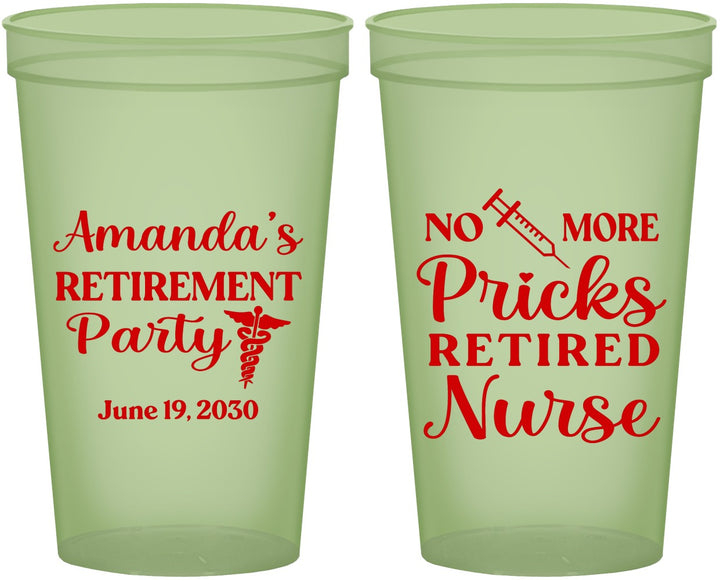 Custom Retirement 22 oz Glow In The Dark Cups - Nurse | 150027
