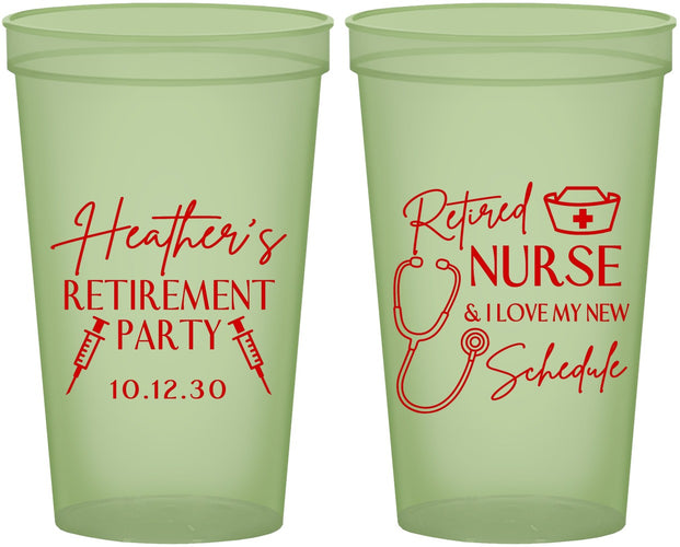 Custom Retirement 22 oz Glow In The Dark Cups - Nurse | 150028