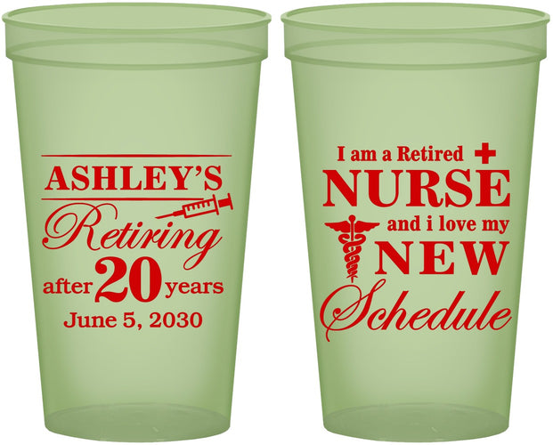 Custom Retirement 22 oz Glow In The Dark Cups - Nurse | 150029