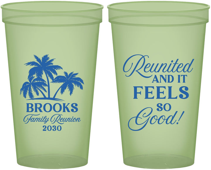 Custom Family Reunion 22 oz Glow In The Dark Cups - Beach Reunited | 160017