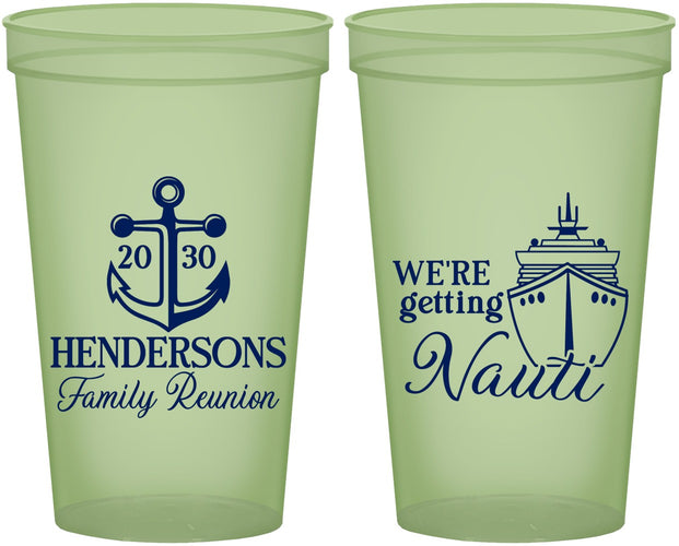 Custom Family Reunion 22 oz Glow In The Dark Cups - Cruise Nautical | 160021