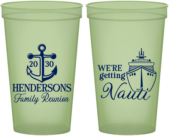 Custom Family Reunion 22 oz Glow In The Dark Cups - Cruise Nautical | 160021