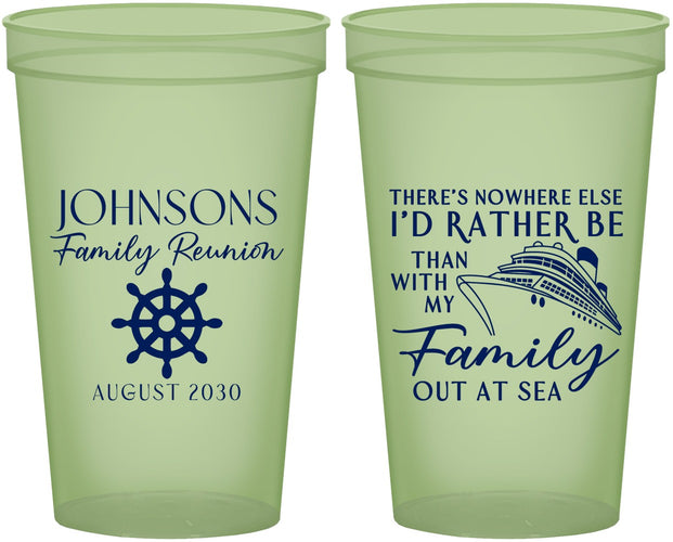 Custom Family Reunion 22 oz Glow In The Dark Cups - Cruise Nautical | 160024