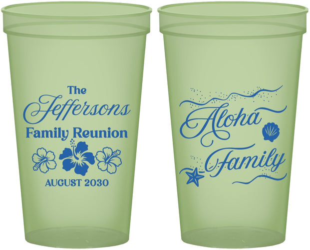 Custom Family Reunion 22 oz Glow In The Dark Cups - Hawaii | 160032