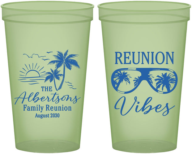 Custom Family Reunion 22 oz Glow In The Dark Cups - Beach | 160034