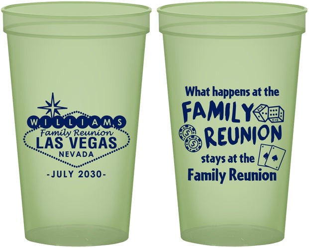 Custom Family Reunion 22 oz Glow In The Dark Cups - Las Vegas | 160038