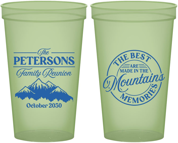 Custom Family Reunion 22 oz Glow In The Dark Cups - Mountains | 160043