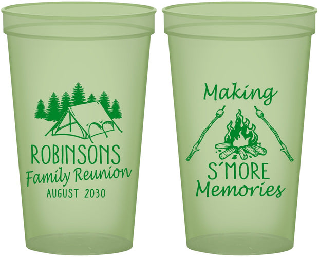 Custom Family Reunion 22 oz Glow In The Dark Cups - Camping | 160046