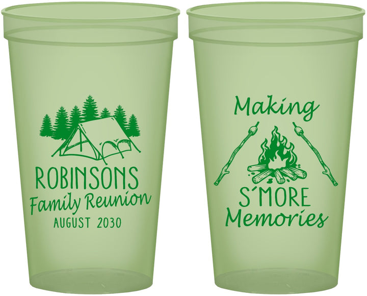 Custom Family Reunion 22 oz Glow In The Dark Cups - Camping | 160046