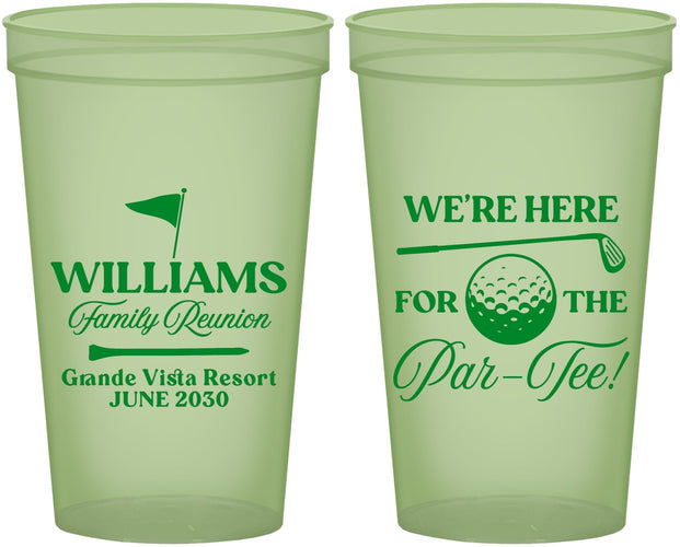 Custom Family Reunion 22 oz Glow In The Dark Cups - Golf | 160047