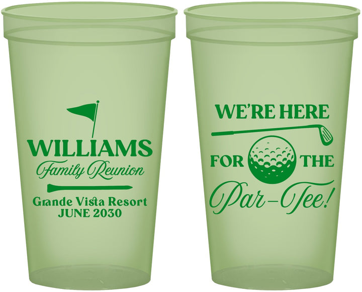 Custom Family Reunion 22 oz Glow In The Dark Cups - Golf | 160047