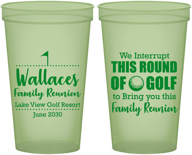 Custom Family Reunion 22 oz Glow In The Dark Cups - Golf | 160048