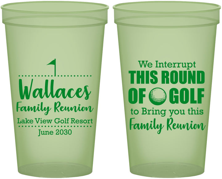 Custom Family Reunion 22 oz Glow In The Dark Cups - Golf | 160048