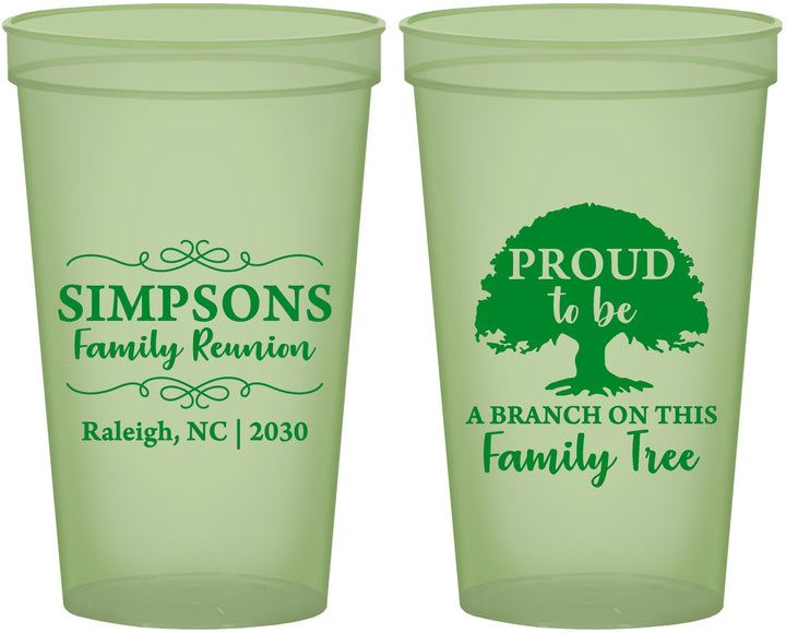 Custom Family Reunion 22 oz Glow In The Dark Cups - Family Tree | 160050