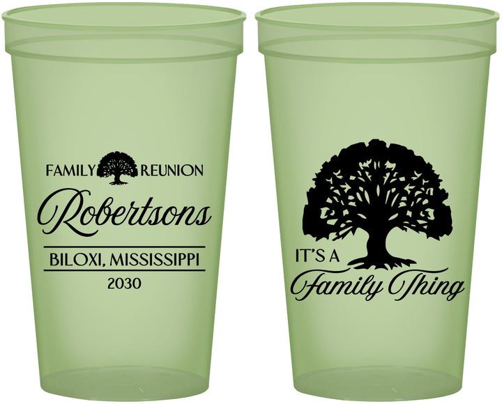 Custom Family Reunion 22 oz Glow In The Dark Cups - Tree Family Thing | 160054