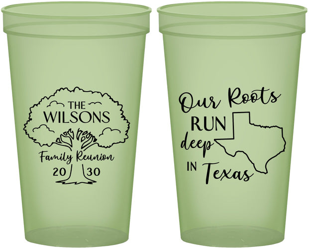 Custom Family Reunion 22 oz Glow In The Dark Cups - Texas | 160055