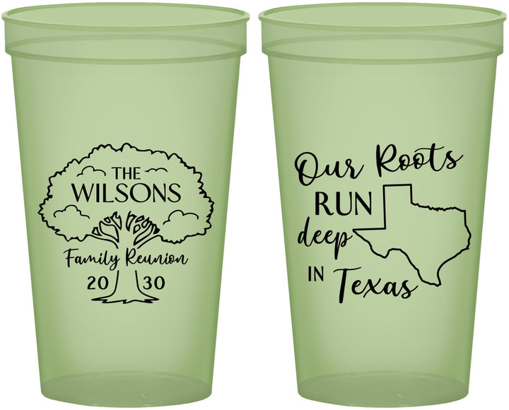 Custom Family Reunion 22 oz Glow In The Dark Cups - Texas | 160055