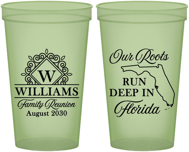 Custom Family Reunion 22 oz Glow In The Dark Cups - Florida | 160057