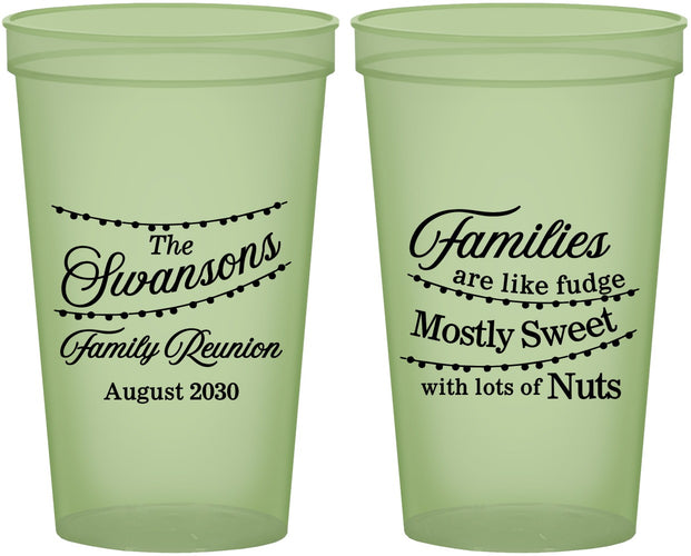 Custom Family Reunion 22 oz Glow In The Dark Cups - String Lights | 160059