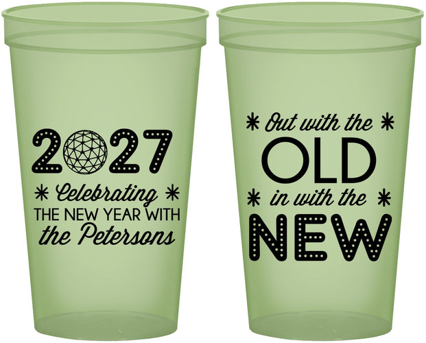 Custom New Years 22 oz Glow In The Dark Cups - 2027 Out With The Old | 170000