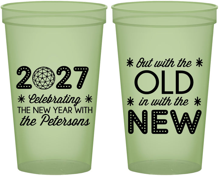 Custom New Years 22 oz Glow In The Dark Cups - 2027 Out With The Old | 170000