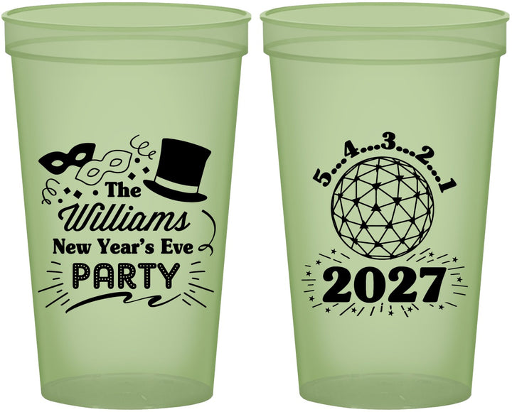 Custom New Years 22 oz Glow In The Dark Cups - 2027 Ball | 170005