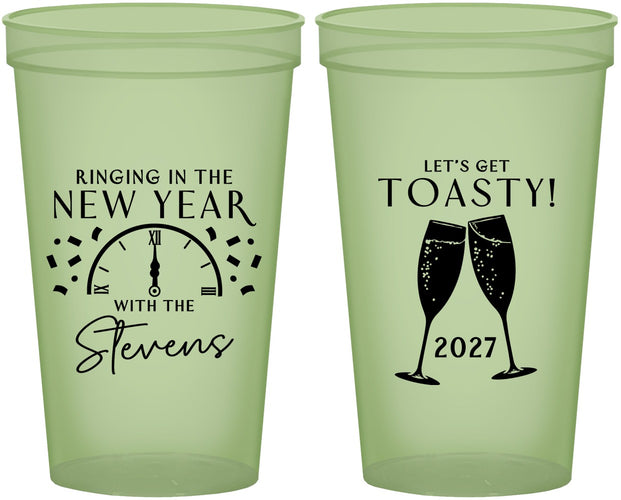 Custom New Years 22 oz Glow In The Dark Cups - 2027 Toast | 170008