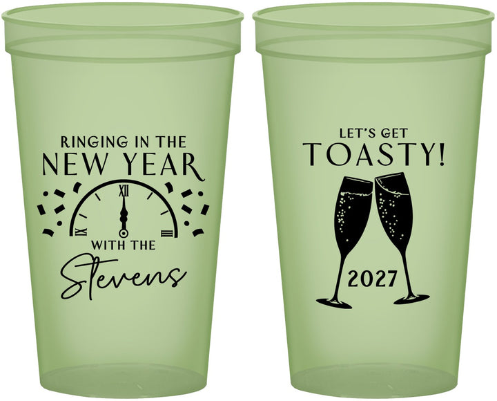 Custom New Years 22 oz Glow In The Dark Cups - 2027 Toast | 170008
