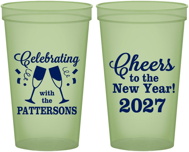 Custom New Years 22 oz Glow In The Dark Cups - 2027 Cheers | 170011