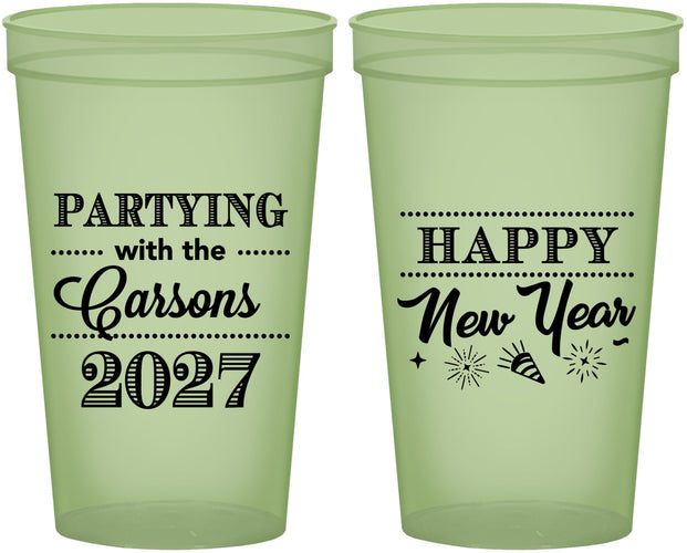 Custom New Years 22 oz Glow In The Dark Cups - 2027 Nye | 170016