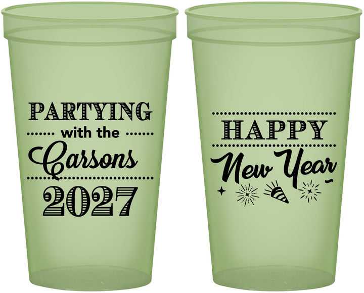 Custom New Years 22 oz Glow In The Dark Cups - 2027 Nye | 170016